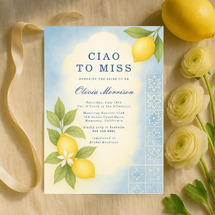Elegante Ciao voor Miss Italiaanse Bruidsuitnodigi Kaart