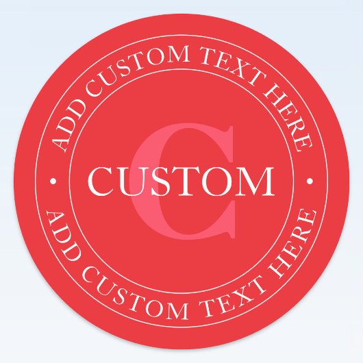 Elegante circulaire tekst Sjabloon Bewerkbaar Rood Labels