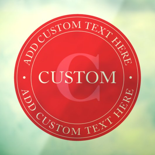 Elegante Cirkelvormige Tekst Sjabloon Bewerkbaar R Raamsticker (Vel 3)