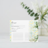 Élégante citron | Carte de recette de Fête des mar (Debout devant)