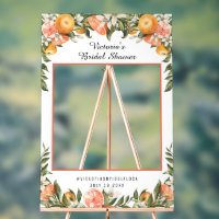 Elegante Citrus Botanische Bruidsfeest Foto Prop