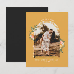 Elegante citrusboomgaard Boho bewaar de datum