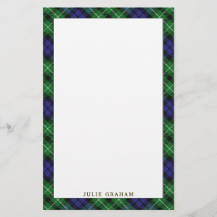 Elegante Clan Graham Tartan Plaid Briefpapier