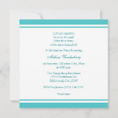 Élégante classe bleue Aqua de Invitations diplômés (Dos)