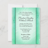 Élégante Classe Green Wedding Invitations (Devant)