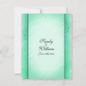 Élégante Classe Green Wedding Invitations (Dos)