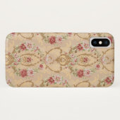 Elegante Classic Bloemen en Gouden Rococo Filigraa Case-Mate iPhone Case (Achterkant (horizontaal))
