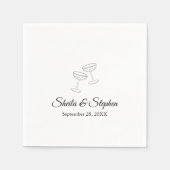 Elegante Classic  Custom Wedding Cocktail Servet (Voorkant)