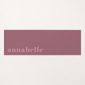 Elegante Classic Dusty Roos Minimal gepersonalisee Yogamat (Voorkant (horizontaal))