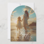 Elegante Classic Photo Christmas Holiday Arch Kaar Kaart (Voorkant)