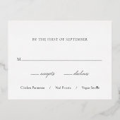 Elegante Classic Wedding RSVP Kaart (Achterkant)