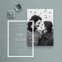 Elegante Classic Witte Lijst Witte Overlay Wedding