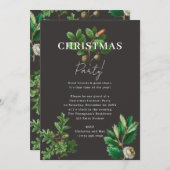 Elegante Classy Black Xmas Acorn kerstfeest Kaart (Voorkant / Achterkant)