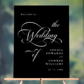 Elegante Classy Calligraphy Wedding Welkom Frosted Acryl Bord (Neutraal)