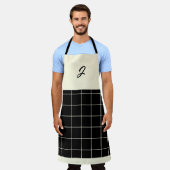 Elegante Classy Chic Black Cream Grid Boho Pattern Schort (Gedragen)