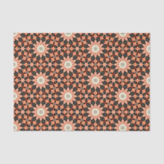 Elegante Classy Geometrisch Patroon Abstracte Bloe Tissuepapier (Voorkant)