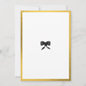 Elegante Classy Gold Black Bow kerstfeest Kaart (Achterkant)