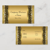 Elegante Classy Gold Black Diamond Visitekaartje (Voorkant / Achterkant)