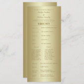 Elegante Classy Gold Ceremony Program Rack Kaart (Voorkant / Achterkant)