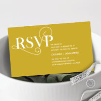 Elegante Classy, Gouden Script, RSVP reageren