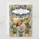 Elegante Classy Maximalist Custom Photo DIY Weddin Kaart (Achterkant)