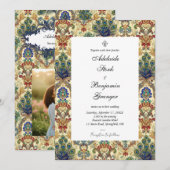 Elegante Classy Maximalist Custom Photo DIY Weddin Kaart (Voorkant / Achterkant)