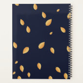 Elegante Classy Navy Geometrische Bruiloft Planner (Achterkant)