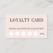Elegante Clean Light Pastel White Salon 5+1 Klantenkaartje (Voorkant)