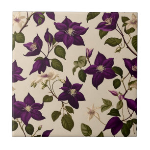 Elegante Clematis Vine Tegeltje