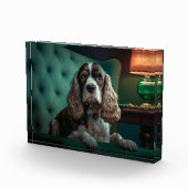 Elegante Cocker Spaniel Classic Portrait Design Fotoblokken (Rechts)