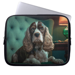 Elegante Cocker Spaniel Classic Portrait Design Laptop Sleeve