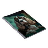 Elegante Cocker Spaniel Classic Portrait Design Notitieboek (Rechterzijde)