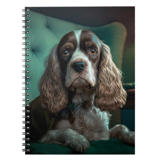 Elegante Cocker Spaniel Classic Portrait Design Notitieboek (Voorkant)