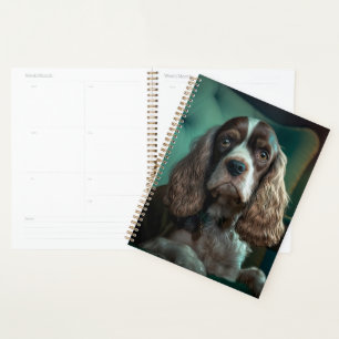 Elegante Cocker Spaniel Classic Portrait Design Planner
