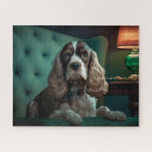 Elegante Cocker Spaniel Klassiek Portretontwerp Legpuzzel