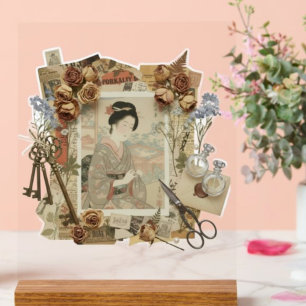 Élégante Collage d'Art Ukiyoe – Beauté Vintage JP