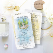 Elégante colombe de fontaine Programme de mariage