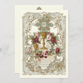 Élégante Communion catholique Jésus Invitation (Devant / Derrière)