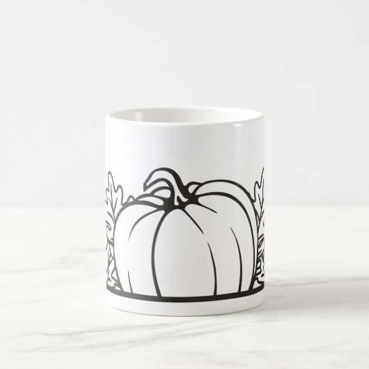 Elégante conception de la Mug à feuilles noires et (Centre)