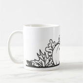 Elégante conception de la Mug à feuilles noires et (Gauche)