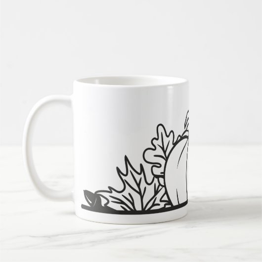 Elégante conception de la Mug à feuilles noires et (Gauche)