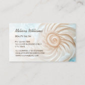 Elegante conch kust visitekaartje (Achterkant)