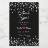 Elegante confetti Dank u Mini Wijnflesetiket Wijn Etiket (Enkel label)