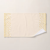 Elégante Confetti d'or sur le sable clair beige (Serviette à main)