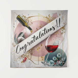 Elegante Congratulaties Muurschildering #5 Wandkleed