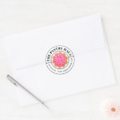 Elegante cookie en gebogen tekst ronde sticker (Envelop)