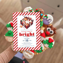 Elegante Cookie Exchange Party Blauw Rood