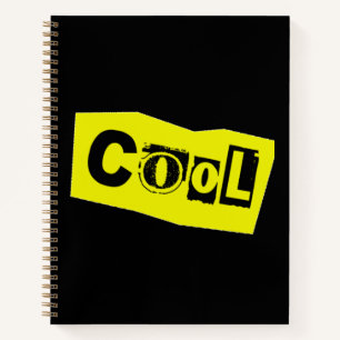 Elegante "Cool" harde kaft notitieboek brede linië