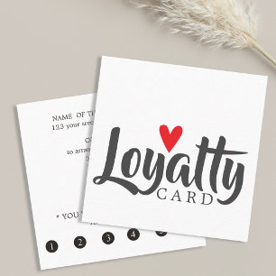 Elegante Cool Rode Hart Schoonheidssalon Loyalitei Klantenkaartje