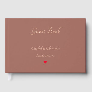 Elegante Copper Rust Roos Gold Weddings Jubileum Gastenboek
